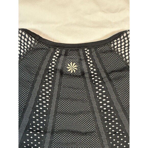 Athleta Womens Diamond Fastest Track Tee Black/White Dots Pullover Top Size Med - Picture 9 of 9